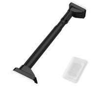 Asta per tenda da doccia regolabile, asta estensibile, in acciaio inossidabile, senza trapano, barra per tenda da bagno, 110-190 cm, nera, ideale per decorare il bagno e la camera da letto