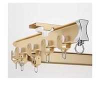 Asta per tenda in alluminio, 2,4 m, divisore da soffitto, separatore per stanza da bagno e appartamento, elegante finitura dorata, perfetta per grandi