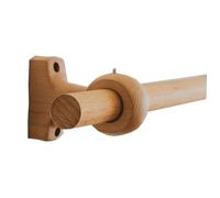 Asta per tenda in legno massello di faggio 50 150 cm regolabile singolo chiuso supporto stile casa un pezzo (100 cm) design elegante per soggiorno e camera da letto
