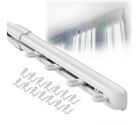 Asta per tenda regolabile in alluminio estensibile 0,854,20 m, montaggio a parete/soffitto con ganci, perfetto per la decorazione della casa, palo per tende per soggiorno e camera da letto