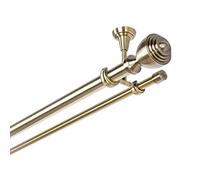Asta per tende 25/16 mm, fissaggio a soffitto a 2 binari, oro antico (200)