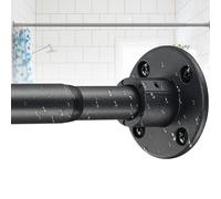 Asta per tende 70-230 cm, asta per tende da doccia estraibile nero opaco per bagno, finestra, guardaroba