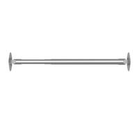 Asta per Tende Antiscivolo, Asta per Tendaggi, Asta di Estensione Rotonda per Parete Angolata, Bastone per Tenda per Doccia Girevole 180° Acciaio Inox, Staffa di Supporto(Size:50-90cm,Color:Argento)