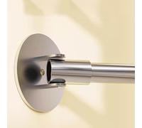 Asta per Tende,Asta per Tenda Antiscivolo,Asta di Estensione Rotonda per Parete Angolata, Supporto per Flangia Girevole 180° per Appendere Vestiti per Guardaroba Bagno(Size:130-240cm,Color:a)