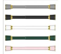 Asta per Tende da Doccia, Asta A Molla di Tensione Regolabile da 40-500 Cm, Asta per Tende A Tensione in Acciaio Inossidabile Senza Perforazione per Uso Interno/Esterno, Armadi, White, 110-190cm