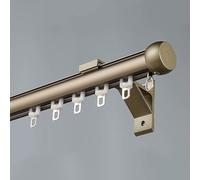 Asta per tende Sistema di binari a parete Facile da installare Rotelle silenziose Ideale per soggiorno, camera da letto, ufficio e divisori interni(Champagne,2m/6.6ft)