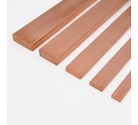 Asta piatta in rame Cu99,9, larghezza 8 - 80 mm, spessore 2 - 15 mm, lunghezza 50 - 2000 mm, materiale piano, lamiera (lunghezza: 500 mm = 50 cm, 30 x 8 mm)