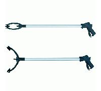 Asta pinza raccogli rifiuti cm 87 manico in alluminio pulizia giardino spiaggia