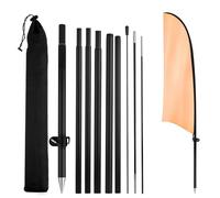 Asta Portabandiera a Forma di Coltello, Kit Asta Portabandiera a Forma di Piuma Set Asta Bandiera Piuma Asta per pubblicità attività All'Aperto Promozioni Forniture Immobiliari(Nero)