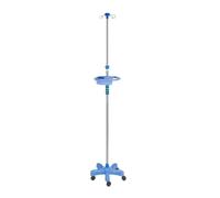 Asta portaflebo mobile con vassoio e supporto for infusione medica ad altezza regolabile con 4 ganci, for assistenza domiciliare ospedaliera