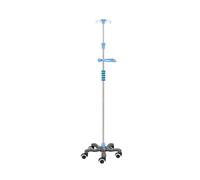 Asta portaflebo portatile con maniglia Rolling IV portatile | Asta con ruote regolabili in altezza, for assistenza domiciliare in clinica