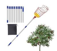 Asta Raccoglifrutta Raccoglitore Portatile Di Frutta | Asta Raccoglilimoni Estensibile Da 3,96 M Per Alberi Per Frutteto Giardino Fattoria Avocado Limone Pera Arancia Pesca