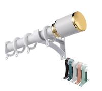 Asta regolabile in alluminio color champagne, da 1 a 4 m, silenziosa, decorativa, per camera da letto, soggiorno, bagno, elegante soluzione per il trattamento delle finestre