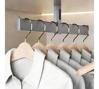 Asta regolabile per armadio con supporto a forma di T per un'organizzazione efficiente dei vestiti in camera da letto, bagno o armadio