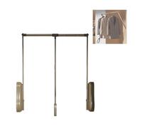 Asta regolabile per armadio, organizer pneumatico per appendere vestiti, carico massimo 25 kg, dimensioni 850-1200 mm, soluzione di archiviazione marrone facile da installare