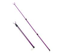 Asta Retrattile per Armadio in Acciaio Inox - Regolabile 150 cm, Manico Telescopico per Vestiti, Adatto per Guardaroba, Stendibiancheria, Appendiabiti (Viola)