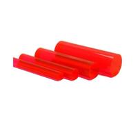 Asta rotonda acrilica chiara, Barra tonda in plastica acrilica trasparente verde rossa gialla arancione blu, barre solide in PMMA 1 pz.(Red,4x500mm)