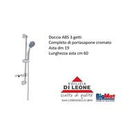 ASTA SALISCENDI CROMATA COLONNA DOCCIA SOFFIONE FISSO DOCCETTA SALI SCENDI