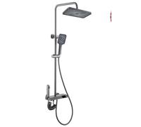 Asta saliscendi cromata colonna doccia soffione fisso doccetta set doccia