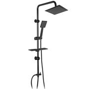Asta saliscendi nera colonna doccia soffione fisso doccetta set doccia 87126