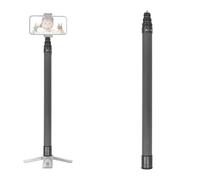 Asta Selfie Invisibile da 2 M, Fibra di Carbonio, Impugnatura Antiscivolo, 7 Sezioni Maniglia Time per e Action Cam, Uso Subacqueo, 40-200 Cm, Tipo Lock, per Riprese