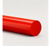 Asta solida rotonda in poliuretano PU rosso, barra rotonda, 20-40mm x 500mm | Resistente all'usura, alta elasticità, assorbimento degli urti, resistente all'olio, forte robustezza,