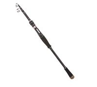 Asta telescopica da viaggio - Barra di portatile, design compatto | Struttura in carbonio sostenibile con guide flessibili per la pesca di lucioperca - Culo durante gite in barca o stagno