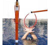 Asta Telescopica di Salvataggio for Salvataggio di Emergenza, Asta del Bagnino Asta Telescopica della Piscina Asta di Salvataggio Gancio di Sicurezza Leggero Portatile(5.5m/18 ft)