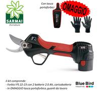 Asta telescopica Forbici Potatore mini motosega batteria BLUE BIRD kit potatura