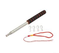 Asta telescopica in acciaio inox con clip, estensibile fino a 2 5 metri, progettato per insegnamento all'aperto e per tenere bandiera guida turistica (arancione)