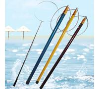 Asta Telescopica in Fibra di Vetro Regolabile E Resistente,Asta di Sicurezza Acquatica con Impugnatura Antiscivolo per Il Salvataggio di Emergenza,Giallo,5.5m