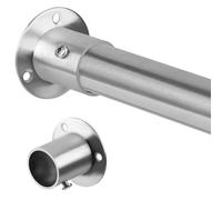 Asta telescopica per armadio, 70 - 103 cm, colore argento, allungabile per armadio e guardaroba (diametro 25 mm)