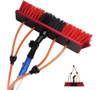 Asta telescopica per la Pulizia delle finestre con Spazzola ad Acqua - Pulitore Estensibile da 6 m per tetti di verande, Pannelli solari e Veicoli - Spazzola Resistente da 50 cm per Una Puli