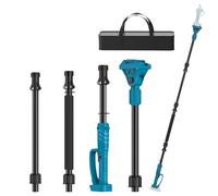 Asta telescopica per potatura a batteria, asta di prolunga da 2 m, per batteria Makita da 18 V, funzione di rotazione di 180° (senza batteria) (2 m)