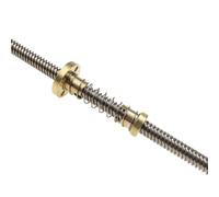 Asta trapezoidale for stampante 3D, vite di comando T8 for stampante 3D THSL-500-8D, vite di comando trapezoidale anti-gioco, dado a molla filettato, lunghezza 8 mm, 200, 300, 600, 800, 1 pezzo(Pitch