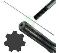 Asta trasmissione 7 Denti- Filettata Ø8mm 76 cm per decespugliatore tosaerba