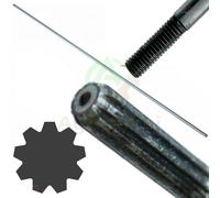 Asta trasmissione 9 Denti- Filettata Ø8mm 76 cm per decespugliatore tosaerba