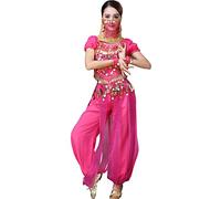 Astage Donna Bellydance Tribale Danza Ventre Costume Halloween Festival Show HotPink