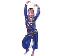 Astage Ragazze Abiti Costume A Maniche Lunghe Per Danza Del Ventre Da Bambina S Royal Blue