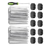 ASTALGLIO BARRIERA DI GRASSO, ETTACHI DA Giardino,Stakes TARP Robusti | Spille da paesaggio resistenti alla Ruggine, Forniture da giardinaggio multifunzionali per l'installazione di recinzioni