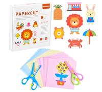 Astaron 2 forbici di sicurezza per bambini con 100 pezzi, forbici per l'addestramento prescolare e artigianato artistico, per la scuola