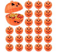ASTARON 24 pezzi contenitori per dolcetti di Halloween a forma di zucca per il gioco di caccia al tesoro di Halloween, scatole di caramelle di Halloween per dolcetto o scherzetto