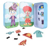 ASTARON Gioco di Scatola di Latta Puzzle Magnetico per Bambini, Attività di Viaggio per Bambini Giocattoli Educativi con 23 Puzzle Magnetici, Stimola l'Immaginazione e la Concentrazione