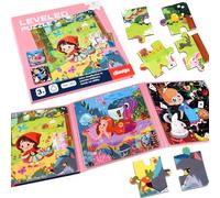 Astaron Puzzle magnetici da favola per bambini, giocattoli educativi da viaggio, 20-30 pezzi puzzle magnetici per apprendimento su strada, regali