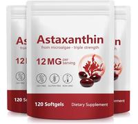 Astaxantina 12 mg, 120 capsule Occhi e pelle,3pcs