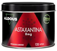 Astaxantina - 120 Capsule Morbide con 160mg Olio di Astaxantina Naturale - Estratto Haematococcus Pluvialis - Antiossidanti Integratori Sistema Immunitario, Occhi, Pelle - Senza OGM - ALDOUS