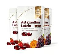 Astaxantina 24 mg e luteina 40 mg | Dalle microalghe, con zeaxantina | Supporta la cura quotidiana degli occhi | Fornitura per 60 giorni,3pcs