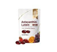 Astaxantina 24 mg e luteina 40 mg - Supporto per occhi e antiossidanti | Miscela di 14 ingredienti con zeaxantina, licopene e semi d'uva. Supporta la chiarezza visiva e il comfort quotidiano
