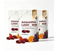 Astaxantina 24 mg e luteina 40 mg - Supporto per occhi e antiossidanti | Miscela di 14 ingredienti con zeaxantina, licopene e semi d'uva. Supporta la chiarezza visiva e il comfort quotidiano