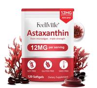 Astaxantina Astaxantina 12 mg 120 Softgel per 4 Mesi Integratore Antiossidante